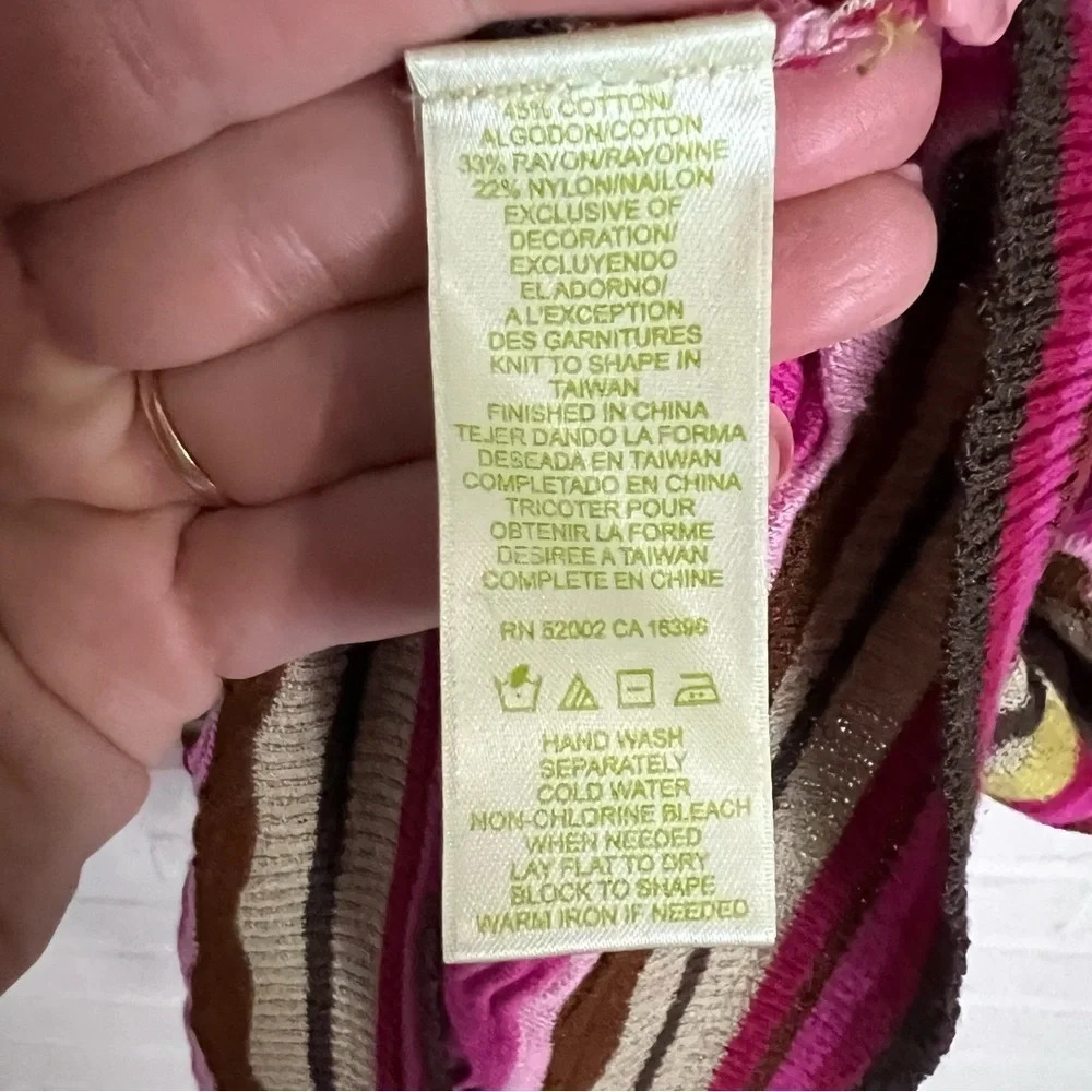 Sigrid Olsen Multicolored Short Sleeve Y2k Knit S… - image 4